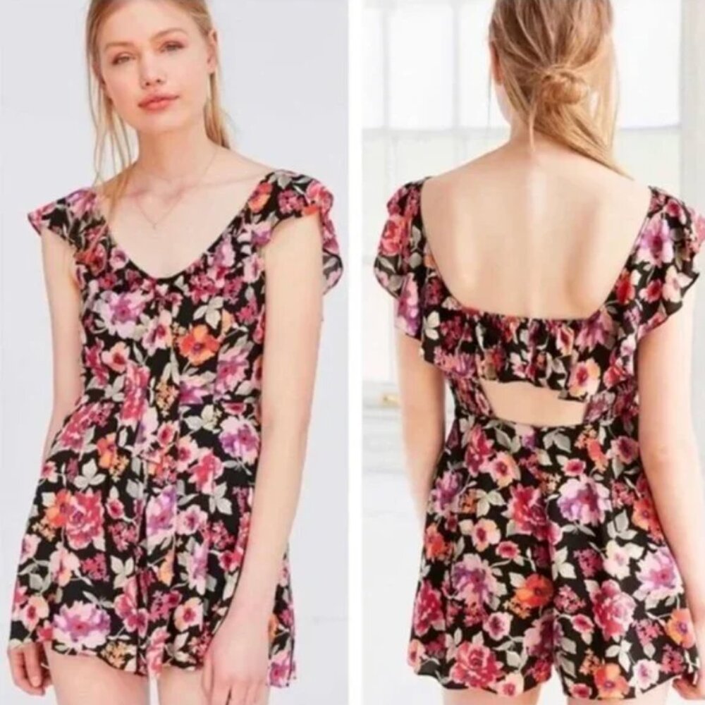 Kimchi Blue Open Back Floral Romper - 4